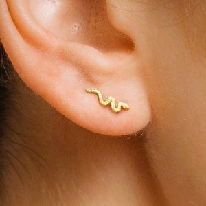 Small Snake Earrings Etsy