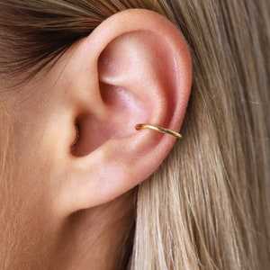 Thin Ear Cuff Ear Cuff No Piercing Conch Ear Cuff Fake Piercings Ear Cuff Non Pierced Cartilage Ear Cuff Gold Ear Cuff image 4