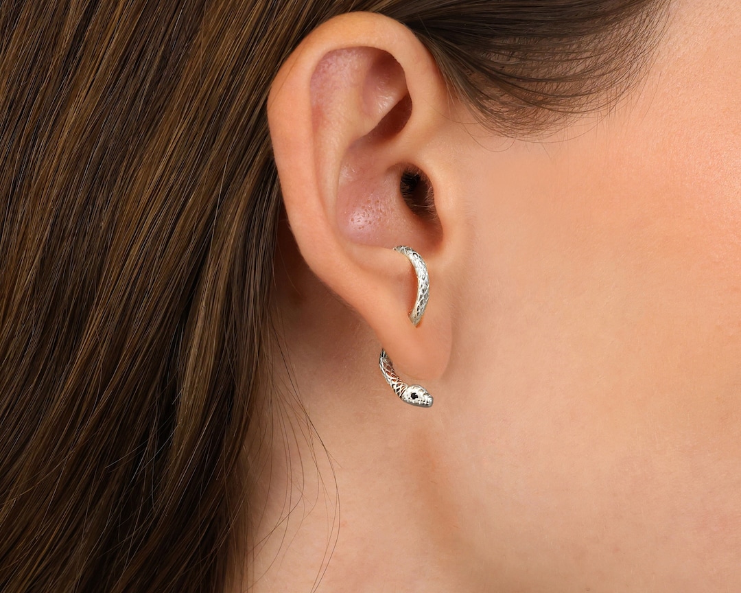 Snake Front Back Earrings - Serpent Earrings - Snake Earrings - Edgy Earrings - Animal Earrings - Grunge Jewelry - Gift For Her