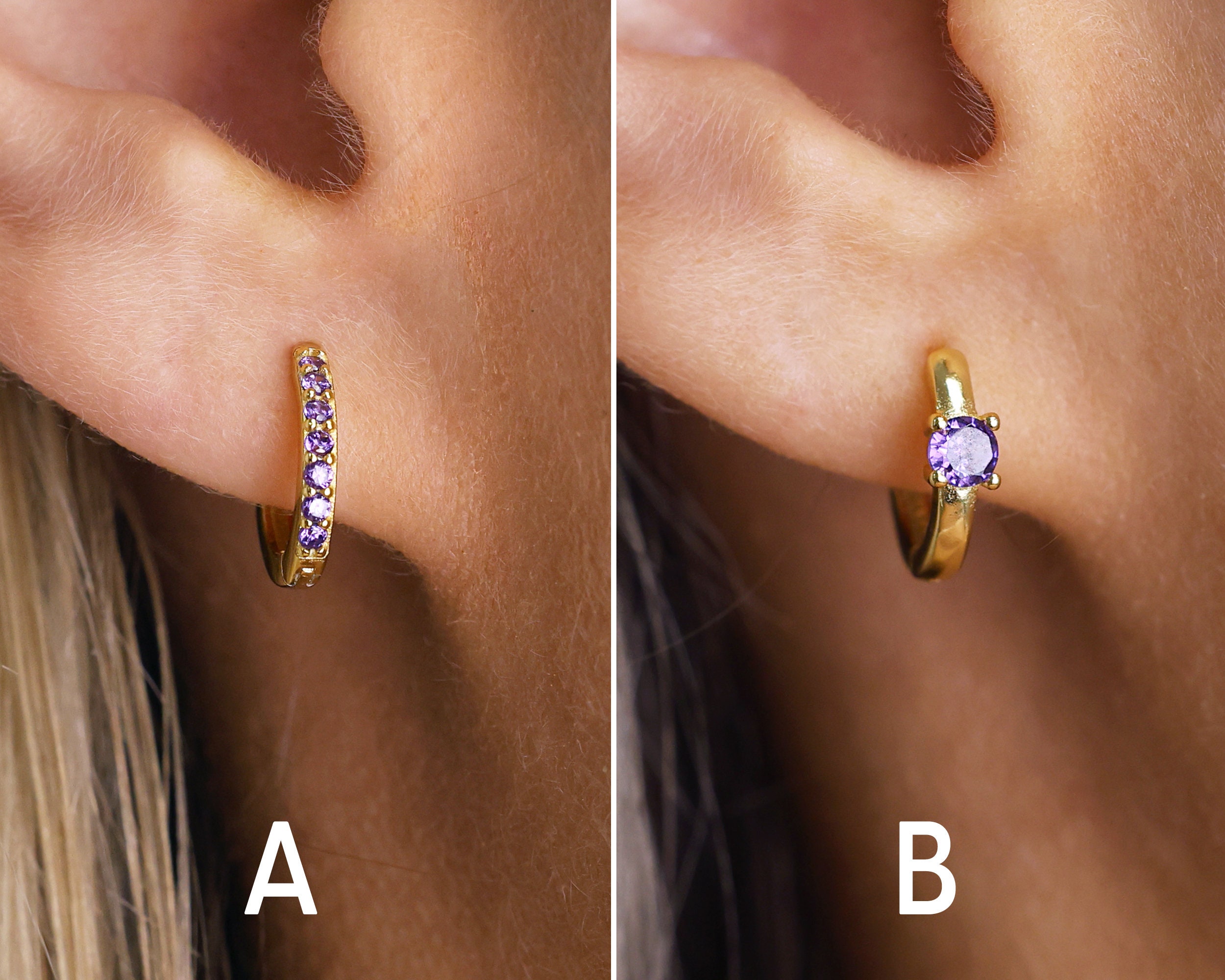 Double Upsidedown Hoop Earrings | Rustic Charm &Petals