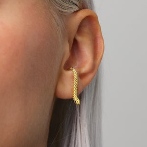 Snake Suspender Earrings Serpent Earrings Snake Earrings Edgy Earrings Animal Earrings Snake Studs Grunge Jewelry Gift For Her image 3