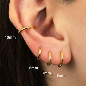 20G/18G/16G Conch Clicker Hoops - Cartilage Clicker - Seamless Hinged Clicker - Conch Ring - Slim Hoop Earring - Eternity Clicker