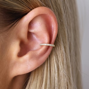 Thin Ear Cuff Ear Cuff No Piercing Conch Ear Cuff Fake Piercings Ear Cuff Non Pierced Cartilage Ear Cuff Gold Ear Cuff image 5