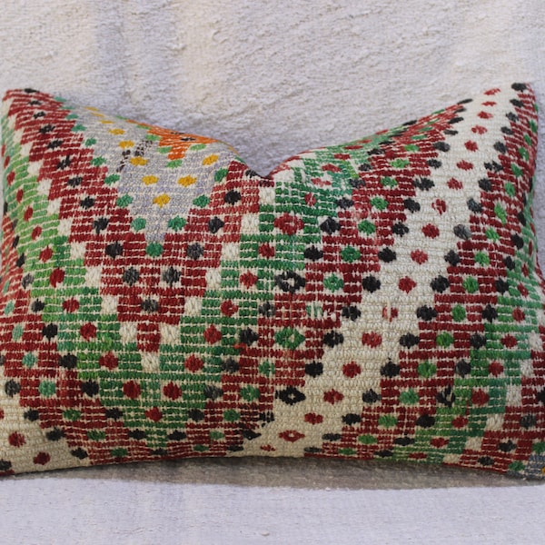 Tribal design pillow cover, Tribal decor throw lumbar pillow, Big lumbar pillow, Decor pillow, Pillow sham 16x24, Hand woven home decor