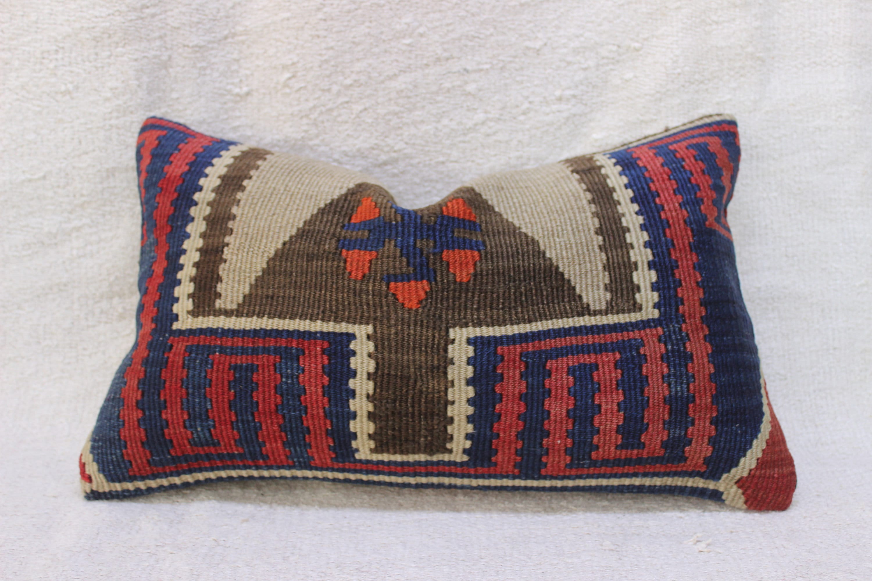 Anatolian decorative pillow, Turkish pillow 12x20 inches, Decorative cushion, sofa throw pillow, Oreiller turc tissé à la main 30x50 cm
