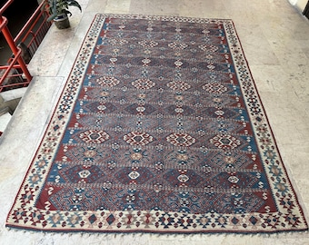 トルコ絨毯　遊牧民ラグ&キリム 楽天市場】ギャッベキリム 遊牧民の織る風景のラグ144×95cm樹々と動物