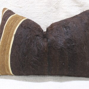 Turkish mohair pillow cover, 16x24 vintage mohair pillow case, Wool cotton zippered pillow, Big lumbar pillow, Sofa decor, couch decor