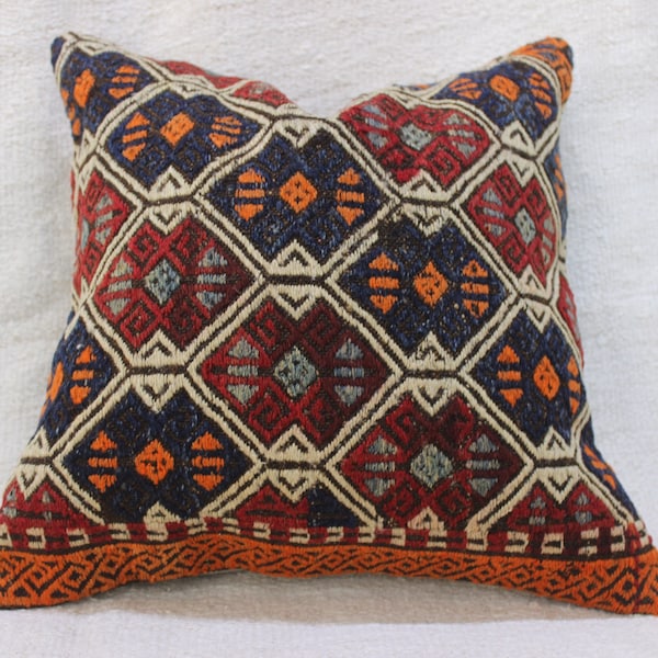 45x45 cm sessel retro decor, Embroidered red throwpillows, Lounge pillow case, Kilim pillow cover square, Bohemian decorative pillow case