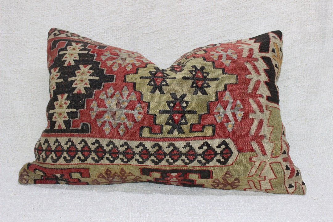 Anatolian Decor Pillow Case, Organic Wool Pillow Case, Lumbar Pillow
