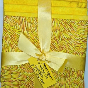 Fat Quarter Bundle of 8 Yellow Fat Quarters -&quot;Walking on Sunshine&quot;  ∙ Curated Fabrics Bundle
