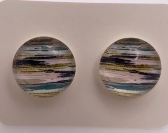 Abstract Round Earrings