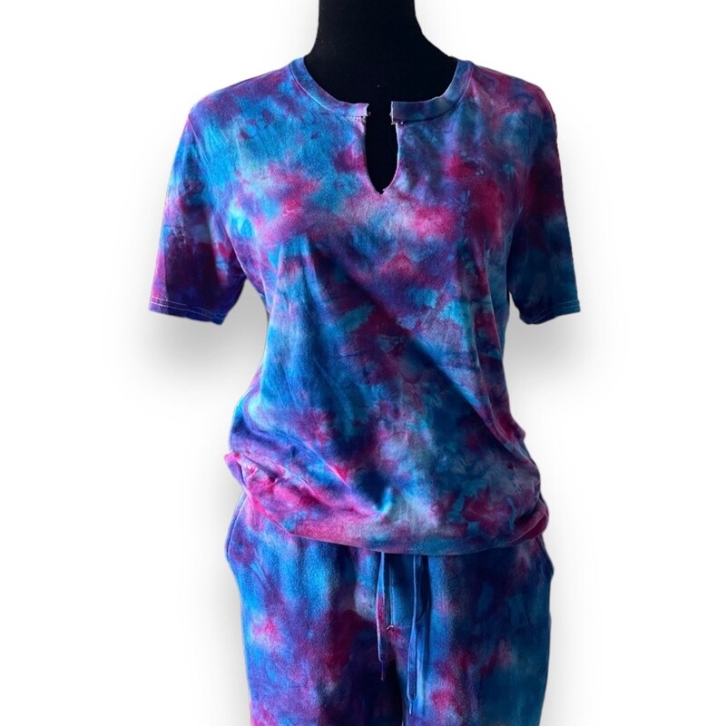 Tie Dye Shorts And T-Shirt Set Turquoise main image 0
