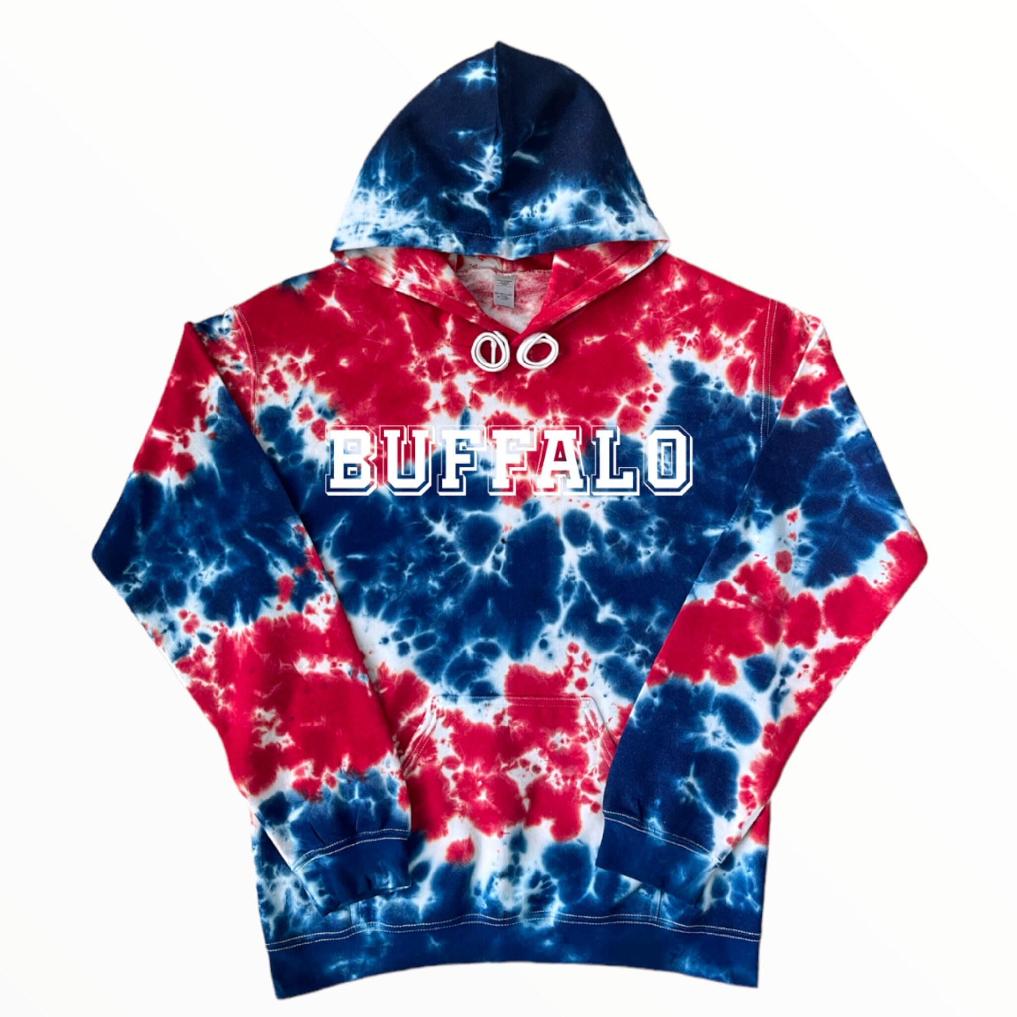 Buffalo Tie Dye Hoodie Red and Blue Tie Dye Shirt Tie Dye - Etsy
