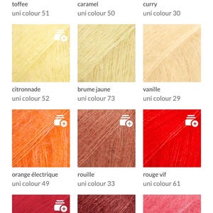 Châle écharpe triangel femme tricoté main en laine de mohair et soie maille aérée rouge coquelicot personnalisable bild 10