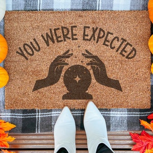 Te esperaban Doormat divertido inauguración de la casa regalo humorístico Boho coco coco entrada alfombra otoño boda cumpleaños regalo bruja espeluznante temporada