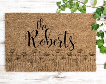 Coconut Doormat Custom Housewarming Personalized Gift Family Custom Surname Mat New Home Wedding Birthday Gift Personalized Doormat Gift