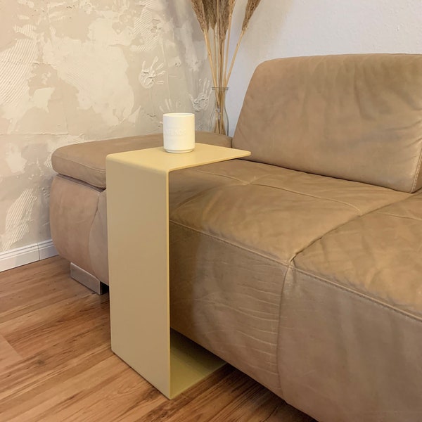 Table d’appoint minimaliste en métal de 55 cm de haut, table basse moderne de différentes couleurs, table basse design en métal