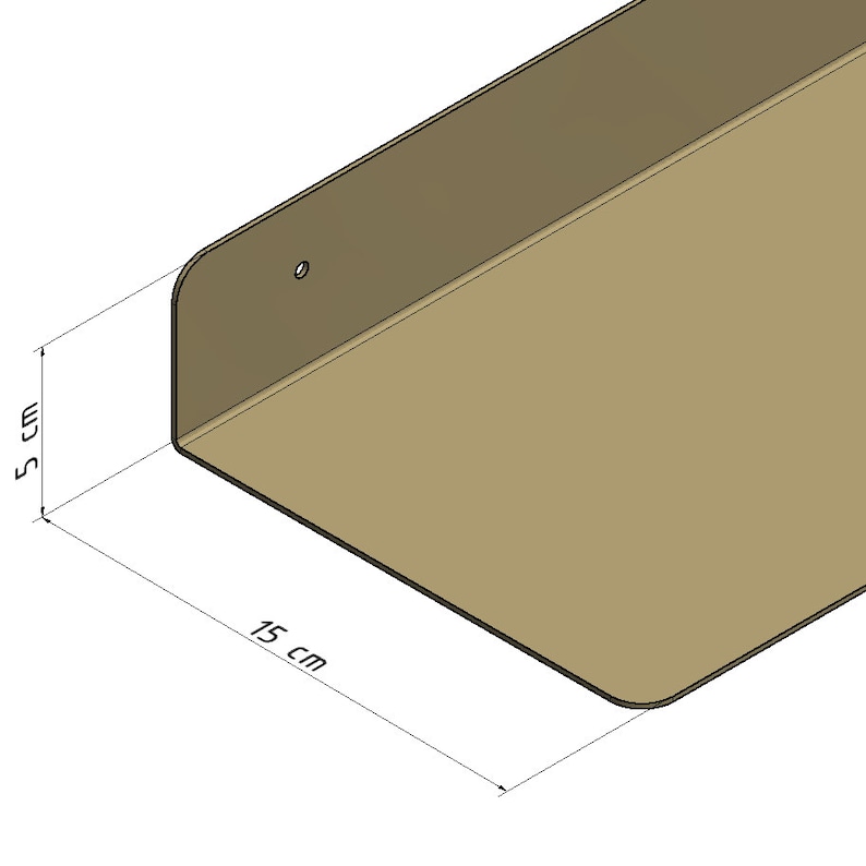 minimalistisches Schweberegal in Deiner Wunschfarbe, Bilderleiste aus Metall von 30 bis 295 cm in verschiedenen Farben, individuelles Regal Bild 9