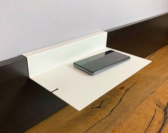 Mensola da letto sospesa, ripiano minimalista in diversi colori, comodino moderno in metallo