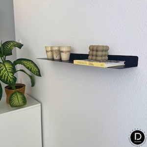 minimalistisches Wandregale in verschiedenen Farben, Bilderleiste aus Metall von 30 bis 295 cm Länge , individuelle Metallregale