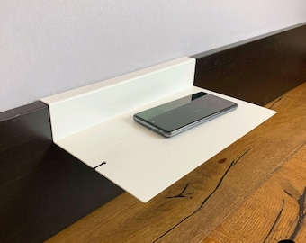 Modern metal bedside table – minimalist bedside table, hanging storage for your bed, customized storage for your bed.