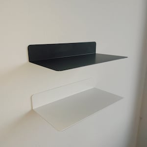 minimalist floating shelf in your desired color, metal picture rail from 30 to 295 cm in different colors, individual shelf