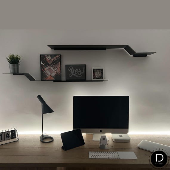 Wandregal aus Metall – Schweberegal Modern & Minimalistisch – Einzeln oder im Set – Made in Germany