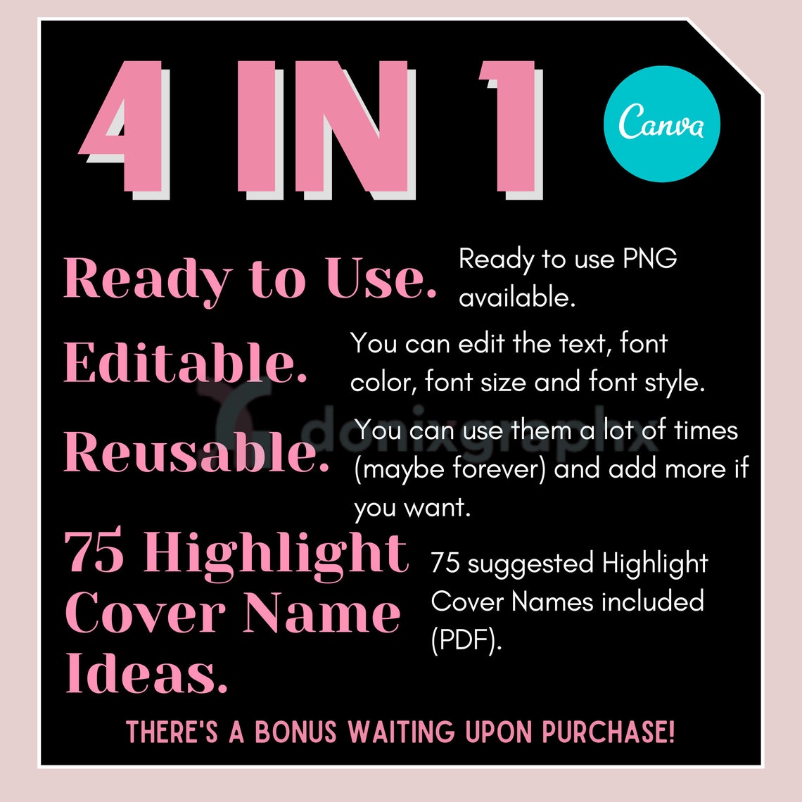 Rosegold Instagram Highlight Covers Editable Instagram Etsy