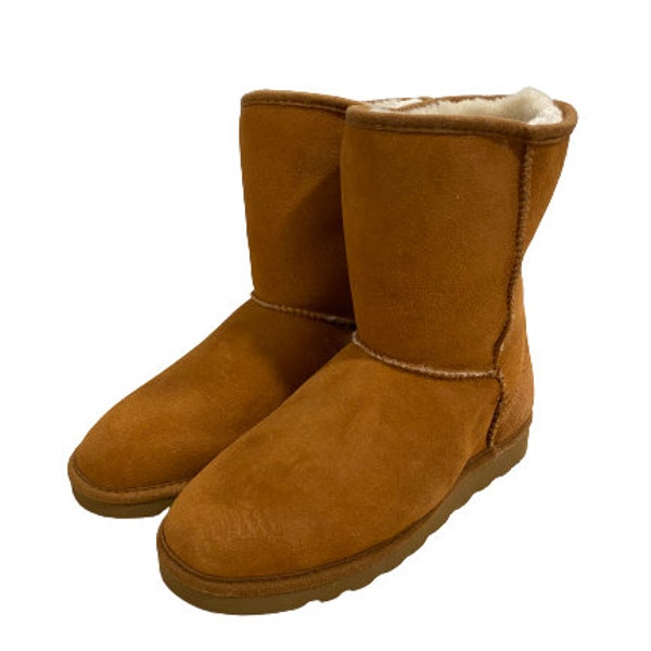 Bottes hautes en peau de mouton véritable DP - CAMEL