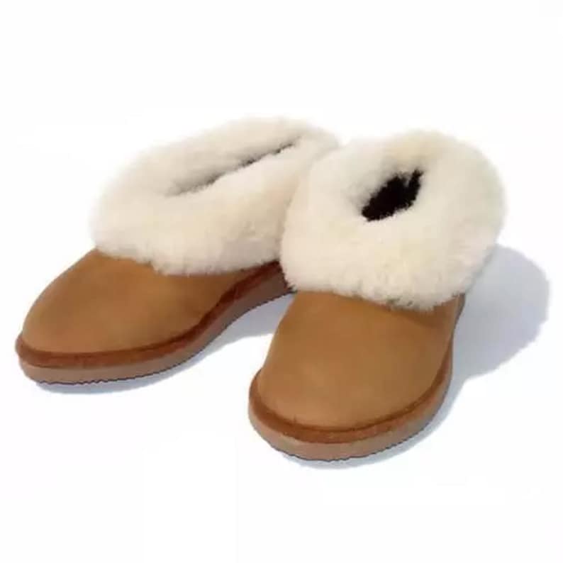 Chaussons en Peau de Mouton Retournée