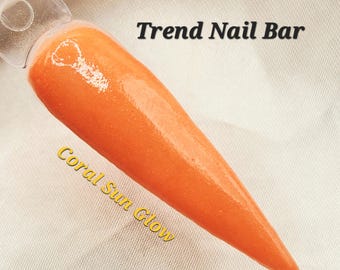 Coral Sun: Glow in Dark Dip Powder