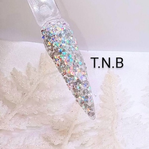NY Disco Ball- Glitter Acrylic Dip Powder-Silver