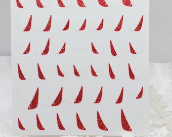 French Tip Nail Stickers| Self-Adhesive Nail Art Decals| Trend Nail Bar