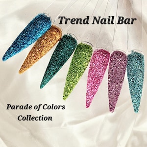 Parade of Colors-Glitter Acrylic Powder, Fine Glitter Dip Powder, Spring Dip Powder, Dip Powder For Nail, Summer Dip Powder, Nail Dip Powder