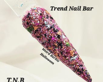 Halloween Glitter Foil Acrylic Powder: Inspired by Weird Barbie