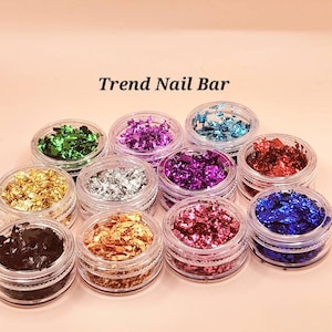Color Nail Flakes - Nail Art, Foil Flakes, Resin Art, Nail Accessories, DIY Nails, Nail Foil Flakes, Color Foil Flakes