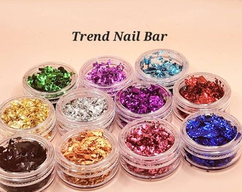 Colored Nail Art Flakes – Foil Flakes for Resin & DIY Nails