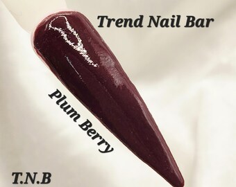 Plum Berry| Burgundy Acrylic Nail Powder| Solid Maroon Custom Nail Powder| Polymer Powder for Sculpting| Dip Nails| Trend Nail Bar