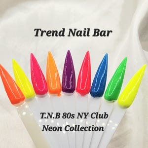 TNB 80s NY Club- Neon Nail Dip Powder, Summer Dip Powder, Dip Powder For Nails, Acrylic Powder, DIY Dip Nails, Florescent Nails, Dip Powder