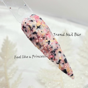 Feel like a Princess- Foil Dipping Powder, Acrylic Nail Powder, Dip Powder, Acrylic Dip Powder, Floral Dip Powder, Dip Powder For Nails