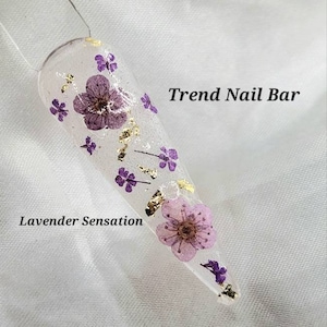 Lavender Sensation- Floral Dip Powder, Nail Dip Powder, Flower Acrylic Powder, Dried Real Flowers, Dip Powder, Flower Nail Powder