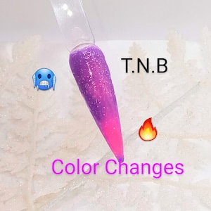 Grape Soda- Thermal Dip and Acrylic Nail Powder- Purple Color Change Powder