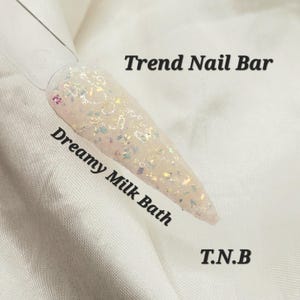 Dreamy Milk Bath Opal Flakes Dip Nail Powder
