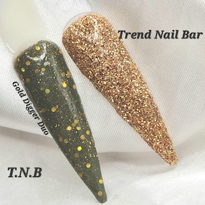 Gold Digger- Dip Powder, Olive Green Dip Powder, Glitter Dip Powder For Fall, Dip Powder For Nails, Fall Nail Dip Powder, Dip Powder Duo