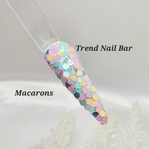 Macarons- Dip Powder, Glitter Dip Powder, Spring Dip Powder, Summer Dip Powder, Nail Dip Powder, Pastel Dip Powder, Easter Dip Powder