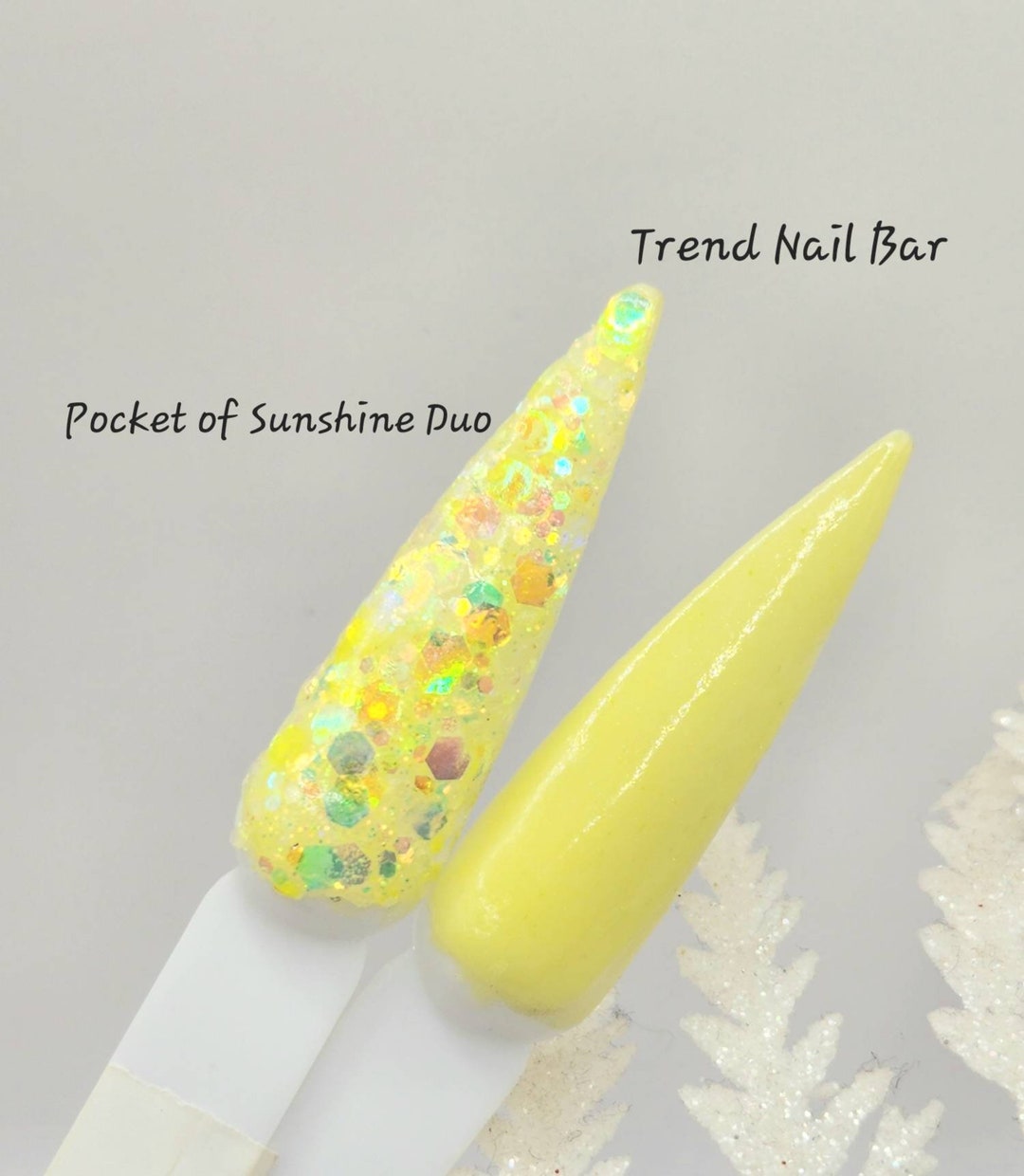 Pocket of Sunshine Duo Nail Dip Powder, Pastel Yellow Dip Powder, Matte Yellow Dip Powder
