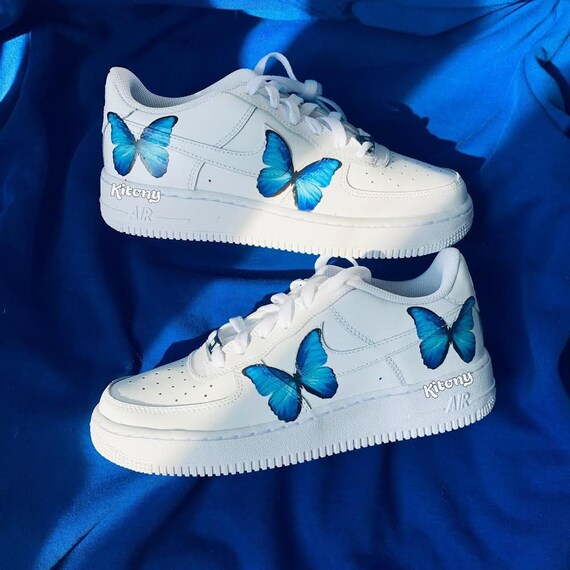 Custom Blue Butterfly AF1 | Etsy Singapore