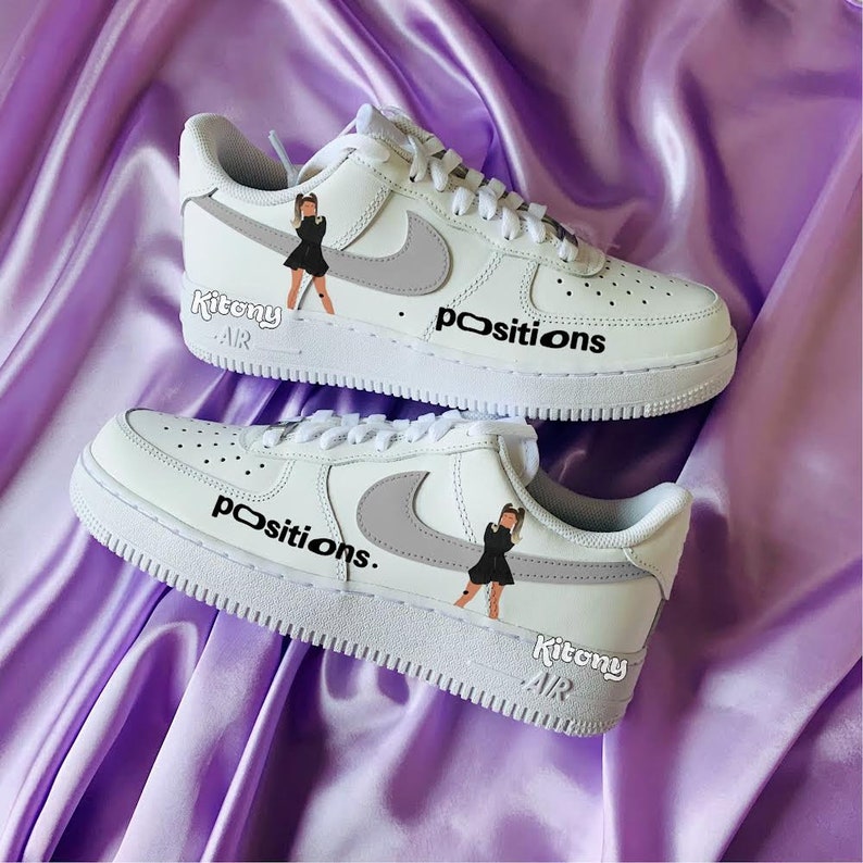 Ariana Grande Custom Sneakers Ariana Custom Air Force Custom | Etsy