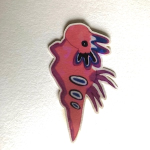Gender Fluid Flagge Meeresschnecke | Niedlicher LGBTQ + Pride Aufkleber | Kawaii Queer Ozean Wesen | Unisex Geschenkidee