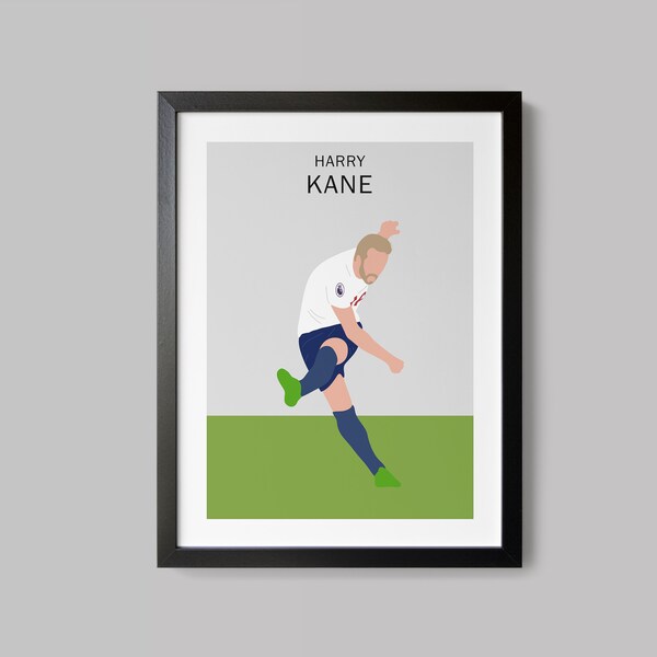 Harry Kane Druck, Tottenham Fan Geschenk, Fußball Wandkunst, Harry Kane Poster, Harry Kane druckbar, Fußball Druck, INSTANT DOWNLOAD